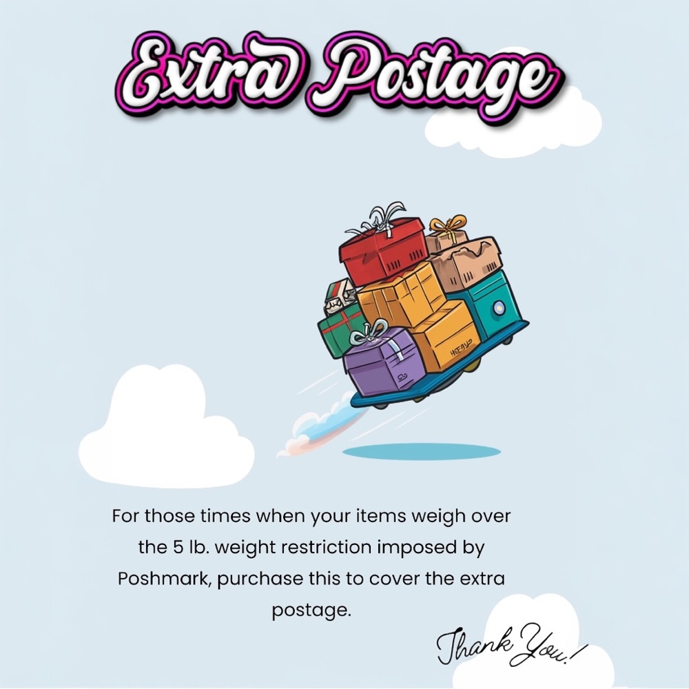 Extra Postage for Poshmark Orders